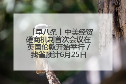 早八条丨中美经贸磋商机制首次会议在英国伦敦开始举行／我省预计6月25日公布高考成绩与录取最低控制分数线