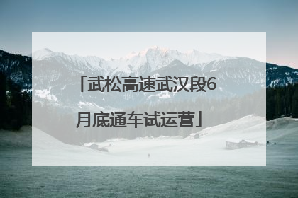 武松高速武汉段6月底通车试运营
