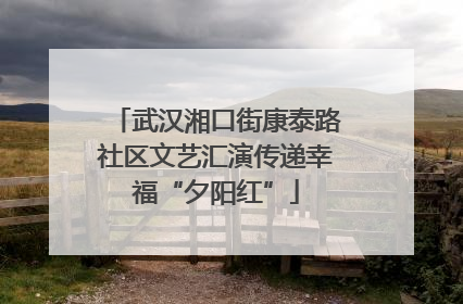 武汉湘口街康泰路社区文艺汇演传递幸福“夕阳红”