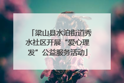梁山县水泊街道秀水社区开展“爱心理发”公益服务活动