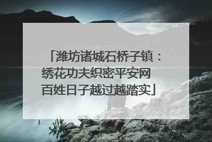 潍坊诸城石桥子镇：绣花功夫织密平安网 百姓日子越过越踏实