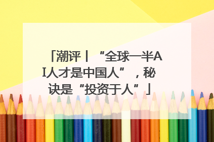 潮评丨“全球一半AI人才是中国人”，秘诀是“投资于人”