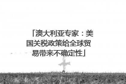 澳大利亚专家：美国关税政策给全球贸易带来不确定性