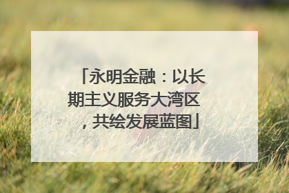 永明金融：以长期主义服务大湾区，共绘发展蓝图