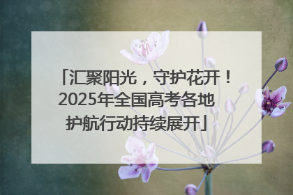 汇聚阳光，守护花开！2025年全国高考各地护航行动持续展开