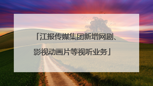 江报传媒集团新增网剧、影视动画片等视听业务