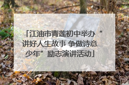 江油市青莲初中举办“讲好人生故事 争做诗意少年”励志演讲活动