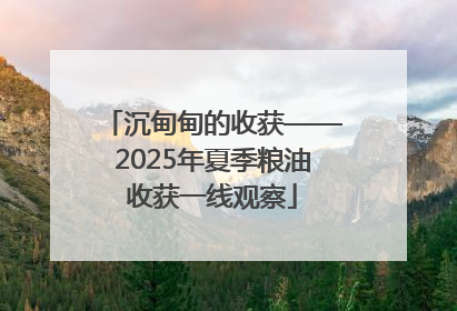 沉甸甸的收获——2025年夏季粮油收获一线观察