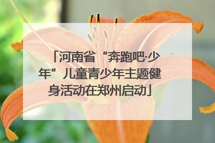 河南省“奔跑吧·少年”儿童青少年主题健身活动在郑州启动
