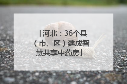 河北：36个县（市、区）建成智慧共享中药房