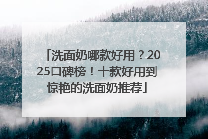 洗面奶哪款好用？2025口碑榜！十款好用到惊艳的洗面奶推荐