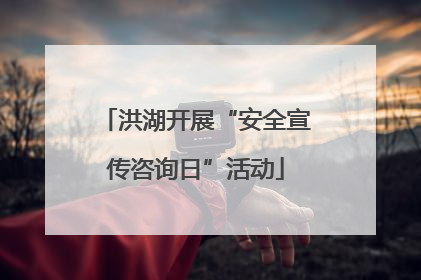 洪湖开展“安全宣传咨询日”活动