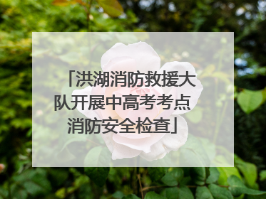洪湖消防救援大队开展中高考考点消防安全检查