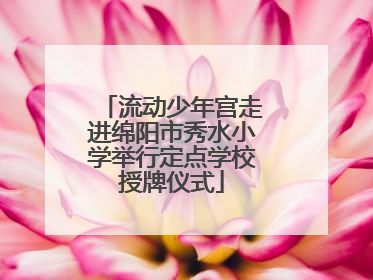 流动少年宫走进绵阳市秀水小学举行定点学校授牌仪式