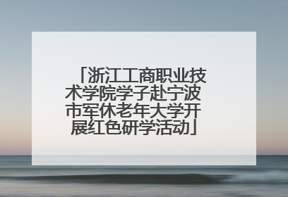 浙江工商职业技术学院学子赴宁波市军休老年大学开展红色研学活动