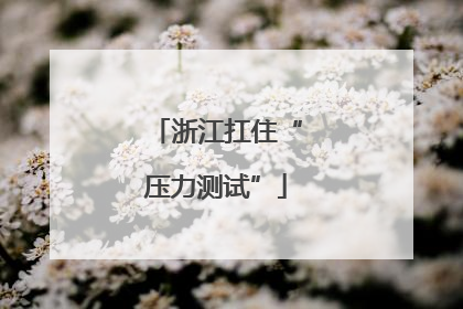 浙江扛住“压力测试”