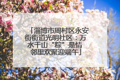 淄博市周村区永安街街道光明社区：万水千山“粽”是情 邻里欢聚迎端午