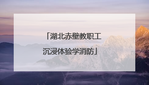 湖北赤壁教职工沉浸体验学消防