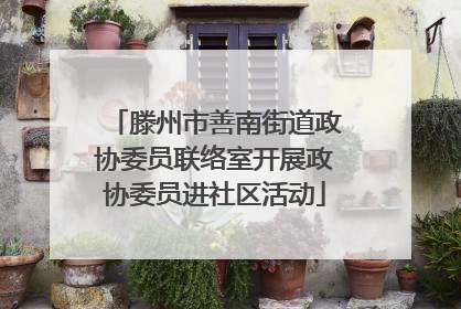 滕州市善南街道政协委员联络室开展政协委员进社区活动