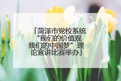 菏泽市党校系统“我们的价值观 我们的中国梦”理论宣讲比赛举办