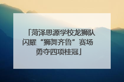 菏泽思源学校龙狮队闪耀“狮舞齐鲁”赛场 勇夺四项桂冠
