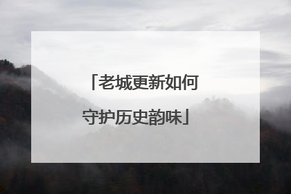 老城更新如何守护历史韵味