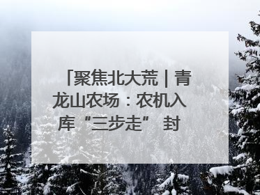聚焦北大荒｜青龙山农场：农机入库“三步走” 封存管理精细化