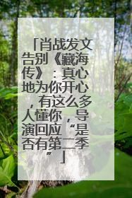 肖战发文告别《藏海传》：真心地为你开心，有这么多人懂你，导演回应“是否有第二季”