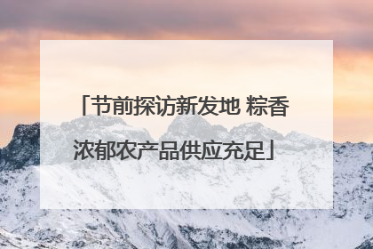 节前探访新发地 粽香浓郁农产品供应充足
