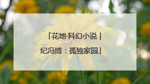 花地·科幻小说｜纪冯博：孤独家园