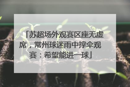 苏超场外观赛区座无虚席，常州球迷雨中撑伞观赛：希望能进一球