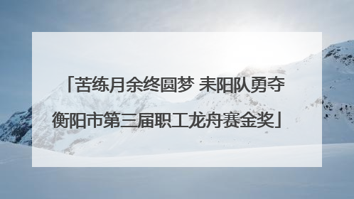 苦练月余终圆梦 耒阳队勇夺衡阳市第三届职工龙舟赛金奖