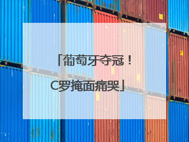 葡萄牙夺冠！C罗掩面痛哭