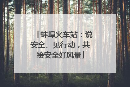 蚌埠火车站：说安全、见行动，共绘安全好风景