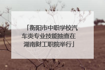 衡阳市中职学校汽车类专业技能抽查在湖南财工职院举行