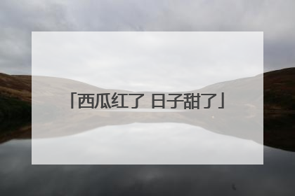 西瓜红了 日子甜了