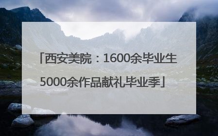 西安美院：1600余毕业生5000余作品献礼毕业季