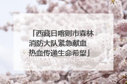 西藏日喀则市森林消防大队紧急献血 热血传递生命希望