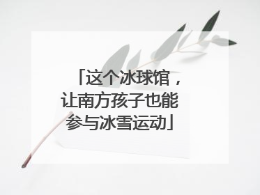 这个冰球馆，让南方孩子也能参与冰雪运动