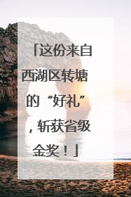 这份来自西湖区转塘的“好礼”，斩获省级金奖！