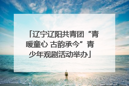 辽宁辽阳共青团“青暖童心 古韵承今”青少年观剧活动举办