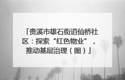 贵溪市雄石街道仙桥社区：探索“红色物业”，推动基层治理（图）