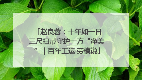 赵良蓉：十年如一日 三尺扫帚守护一方“净美”｜百年工运·劳模说