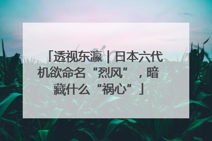 透视东瀛｜日本六代机欲命名“烈风”，暗藏什么“祸心”