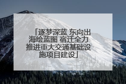 逐梦深蓝 东向出海绘蓝图 宿迁全力推进重大交通基础设施项目建设
