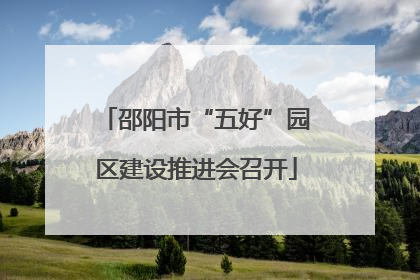邵阳市“五好”园区建设推进会召开
