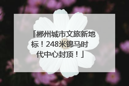 郴州城市文旅新地标！248米锦马时代中心封顶！