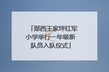 郧西王家坪红军小学举行一年级新队员入队仪式