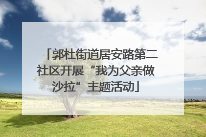 郭杜街道居安路第二社区开展“我为父亲做沙拉”主题活动