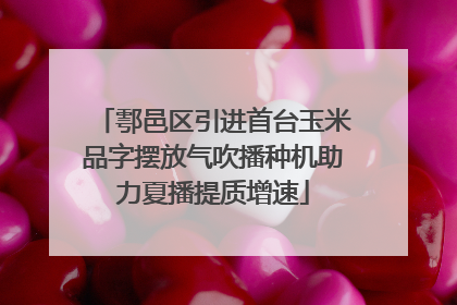 鄠邑区引进首台玉米品字摆放气吹播种机助力夏播提质增速